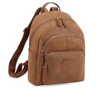 STILORD Bea Leder-Rucksack Damen Echtleder Elegant - Edler Tagesrucksack Frauen mittelgroß - Geräumiger Vintage Cityrucksack Frauen - Backpack Daypack aus echtem Leder Farbe:tan - Dunkelbraun