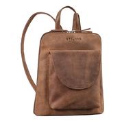 STILORD Bernice Eleganter Rucksack Damen Leder Tagesrucksack Vintage Rucksack Handtasche Kleiner Damenrucksack Cityrucksack für Frauen Echtleder Farbe:eichen - braun
