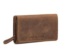 STILORD 'Bloom' Echt Leder Portemonnaie mit Reißverschluss Moderne Kleine Geldbörse Damen Leder Mini Brieftasche RFID Geldbeutel Münzfach Portmonee Frauen mit Geschenkbox, Farbe:mittel - braun