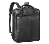 STILORD Bobbie Lederrucksack Herren & Damen Rucksacktasche 2 in 1 Leder Laptoprucksack Business 16 Zoll Notebookrucksack Echtleder Rucksack Groß mit 2 Tragegriffen Farbe:schwarz