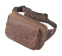 STILORD Boston Gürteltasche Leder Vintage Bauchtasche Männer Frauen Hüfttasche für Kamera Jogging Reise Festival Sport Doggy Bag Echtleder Farbe:Veleta - braun