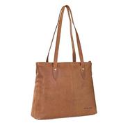 STILORD 'Brenda' Handtasche Damen Groß aus Leder Shopper Tasche für Vintage-Liebhaberinnen Umhängetasche Arbeitstasche aus Echtleder, Farbe:cognac - braun