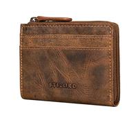 STILORD 'Cardino' Kredit-Kartenetui Leder Kartenhalter - Geldbörse Herren Echtleder - Mini Card-Holder Wallet Karten-Portemonnaie Damen Klein Geldbeutel Portmonee RFID, Farbe:Bergamo - braun