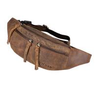 STILORD Casimir Bauchtasche Leder stylisch Groß Herren Damen Vintage Gürteltasche Hüfttasche XL Echtleder Vintage Design Farbe:vinto - braun