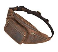 STILORD 'Caspar' Gürteltasche Leder Groß Vintage Bauchtasche für Herren Damen Kinder Hüfttasche Modern Belt Bag für Jogging Festival Urlaub Echtes Leder, Farbe:Kreta - braun