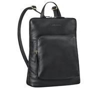 STILORD Celia Stylisher Leder-Rucksack Damen Echtleder Vintage Mittel-Groß City-Rucksack Frauen Retro Damenrucksack Laptoprucksack 13-14 Zoll mit Anti Diebstahl Fach Farbe:schwarz