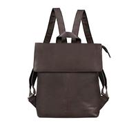 STILORD Charlie Vintage Lederrucksack Braun Mittelgroßer Daypack für Damen Herren 13,3 Zoll Laptop Rucksack aus Echtem Leder Farbe:matt - Dunkelbraun