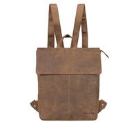 STILORD Charlie Vintage Lederrucksack Braun Mittelgroßer Daypack für Damen Herren 13,3 Zoll Laptop Rucksack aus Echtem Leder Farbe:tan - Dunkelbraun