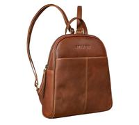 STILORD Charlotte Rucksack Damen Elegant Leder Kleiner City Rucksack Vintage Rucksackhandtasche klein Daypack Freizeit Shopping Echtleder Farbe:schwarz