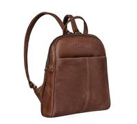 STILORD Charlotte Rucksack Damen Elegant Leder Kleiner City Rucksack Vintage Rucksackhandtasche klein Daypack Freizeit Shopping Echtleder Farbe:schwarz