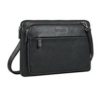 STILORD Clarity Schmale Laptophülle 15 15.6 16 Zoll Leder Herren Laptop-Tasche Gepolstert Wasserabweisend | Abnehmbarer Schultergurt Notebook Hülle Arbeit & Business Uni Echtleder Farbe:schwarz