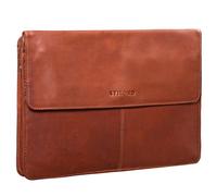 STILORD Clark Notebooktasche für MacBook 13,3 Zoll Laptoptasche für MacBooktasche 14 Zoll Tablettasche Akten-Mappe Konferenzmappe DIN A4 echtes Rindsleder Farbe:Cognac - braun