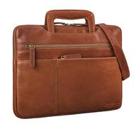 STILORD "Cole Vintage Laptoptasche 14 Zoll Leder Herren Schmal Laptophülle Echtleder Dokumententasche für Laptop Arbeit Business Reise Farbe:schwarz