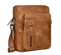 STILORD 'Dain' Umhängetasche Herren klein Leder Schultertasche Herrentasche zum Umhängen Herrenhandtasche Echt-Leder Crossbody Bag Ledertasche Vintage klein Echtleder, Farbe:perugia-braun