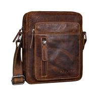 STILORD 'Dain' Umhängetasche Herren klein Leder Schultertasche Herrentasche zum Umhängen Herrenhandtasche Echt-Leder Crossbody Bag Ledertasche Vintage klein Echtleder, Farbe:salerno - braun