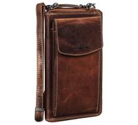 STILORD Damen Umhänge Geldbeutel aus Leder mit Handyfach - 2 in 1 Geldbörse Handytasche zum Umhängen - Crossbody Portemonnaie für Frauen 'Sarah' Echtleder groß, Farbe:salerno - braun