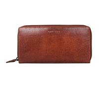 STILORD 'Dana' Damen Geldbörse lang Leder Anti RFID NFC Vintage Portemonnaie im Querformat große Brieftasche mit Reißverschluss für Kleingeld EC-Karten Echtleder, Farbe:Mandel - braun