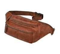 STILORD 'Devon' Vintage Bauchtasche Herren Cognac Leder Gürteltasche mit vielen Fächern - Echtleder Hüfttasche Diebstahlsicher - Männer Brusttasche für Reisen & Festival