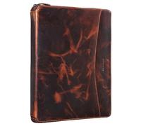 STILORD 'Dexter' Dokumententasche A4 Leder Arbeitsmappe Vintage Aktenmappe Dokumentenmappe DIN A4 Konferenzmappe Schreibmappe für 13.3 Zoll MacBooks, Farbe:milano - braun