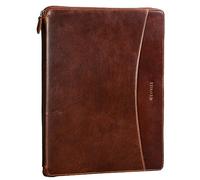 STILORD 'Dexter' Dokumententasche A4 Leder Arbeitsmappe Vintage Aktenmappe Dokumentenmappe DIN A4 Konferenzmappe Schreibmappe für 13.3 Zoll MacBooks, Farbe:vegetabil gegerbt dunkelbraun