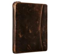 STILORD 'Dexter' Dokumententasche A4 Leder Arbeitsmappe Vintage Aktenmappe Dokumentenmappe DIN A4 Konferenzmappe Schreibmappe für 13.3 Zoll MacBooks, Farbe:sepia - braun