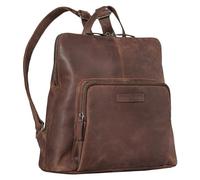 STILORD Dorothea Kleiner Lederrucksack Damen Elegant Leder Daypack Kleiner Tagesrucksack Vintage Cityrucksack Rucksackhandtasche Echtleder Farbe:sapelli - braun