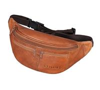 STILORD Echo Vintage Hüfttasche Leder Bauchtasche Gürteltasche für Herren und Damen 7 Zoll Kamera Handy Reise Festival Unisex Echtleder Farbe:Ocker - braun