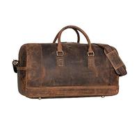 STILORD Edson Leder Weekender Herren Große Damen Ledertasche Vintage Reisetasche Groß Handgepäck Reisegepäck Sporttasche Travel Bag wasserdichte Duffle Bag Echtleder Farbe:Calais - braun