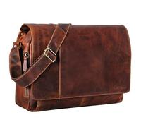 STILORD Elias Echtleder Umhängetasche 15.6 Zoll - der verbesserte Klassiker - Vintage Lifestyle 2.0 Farbe:Florida - braun
