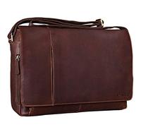 STILORD Elias Echtleder Umhängetasche 15.6 Zoll - der verbesserte Klassiker - Vintage Lifestyle 2.0 Farbe:Cognac - Dunkelbraun