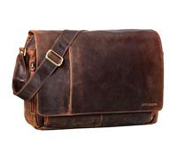 STILORD Elias Echtleder Umhängetasche 15.6 Zoll - der verbesserte Klassiker - Vintage Lifestyle 2.0 Farbe:Kansas - braun