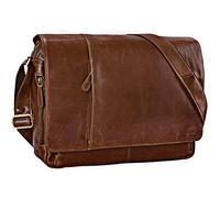 STILORD 'Elias' Messenger Bag Leder Herren Braun Kuriertasche Umhängetasche Unitasche Laptoptasche 15.6 Zoll Aktentasche Bürotasche Büffel-Leder