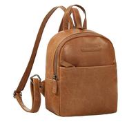 STILORD "Elonora Vintage Leder Rucksack Tasche 2 in 1 Damen klein Damenrucksack Daypack für Frauen Rucksackhandtasche Tagesrucksack Echtleder Farbe:tropica - braun