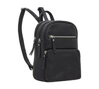 STILORD Fabienne Kleiner Vintage Damen Rucksack Echtleder Schwarz mit vielen Fächern und Diebstahlsicher - ideal als Tagesrucksack Daypack Freizeitrucksack und Cityrucksack