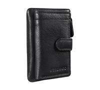 STILORD 'Garrett' 2-in-1 Geldbörse und Schlüsseltasche Leder Damen und Herren Kartenetui Portemonnaie mit Schlüssel-Fach klein EC Schlüsseletui Slim Wallet RFID Schutz, Farbe:schwarz