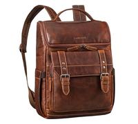 STILORD 'Gian' Rucksack Herren Arbeit Leder Damenrucksack Modern Groß - Laptoprucksack 15.6-16 Zoll Arbeitsrucksack für Büro Reise Uni - Herrenrucksack aus Echtleder, Farbe:salerno - braun