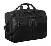 STILORD 'Gigantus' XXL Aktentasche Leder Laptoptasche 17,3 Zoll bis 19 Zoll Sehr Große Umhängetasche Arbeitstasche Bürotasche Businesstasche Echtleder für Damen u. Herren, Farbe:schwarz
