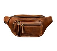 STILORD Greg Vintage Bauchtasche Leder Hüfttasche Herren Damen Belt Bag - ideal für Reise Festival und Outdoor - Moderne Gürteltasche Echt-Leder groß Gurt Verstellbar Farbe:Andorra - braun