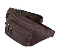 STILORD 'Greg' Vintage Bauchtasche Leder Hüfttasche Herren Damen Belt Bag - ideal für Reise Festival und Outdoor - Moderne Gürteltasche Echt-Leder groß Gurt Verstellbar, Farbe:Granada - braun