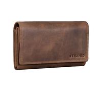 STILORD große Damen-Geldbörse aus Leder braun - Vintage Portemonnaie - Brieftasche mit RFID Schutz - Echtleder Brieftasche 'Amanda'