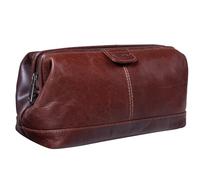 STILORD große Kulturtasche für Männer aus Leder braun - Herren Kulturbeutel - Leder Toilettentasche - Vintage Waschtasche für Reisen Laurin