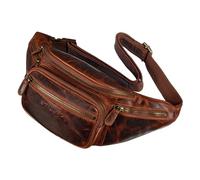 STILORD große Leder-Bauchtasche Cognac - Vintage Gürteltasche für Herren, Damen & Kinder - Retro Hüfttasche für Jogging, Festival, Urlaub 'Caspar'