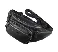 STILORD große Leder-Bauchtasche schwarz - Vintage Gürteltasche für Herren, Damen & Kinder - Retro Hüfttasche für Jogging, Festival, Urlaub 'Caspar'