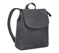 STILORD 'Hazel' Frauen Rucksack Elegant Leder Daypack kleiner Lederrucksack Vintage Cityrucksack Rucksackhandtasche für 13,3 Zoll MacBook Echtleder, Farbe:carbon - grau