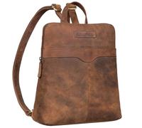 STILORD Heidi Eleganter Lederrucksack Damen Echtleder klein wasserdicht, Rauleder und diebstahlsicher ideal als Rucksackhandtasche, Vintage Daypack und Retro Cityrucksack mittel-groß