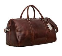 STILORD Herkules Premium Leder-Reisetasche für Herren & Damen Weekender Echtleder - Wochenendtasche zum Umhängen Reise Duffel Bag Handgepäck Flugzeug wasserdicht groß Farbe:Sonora - Cognac