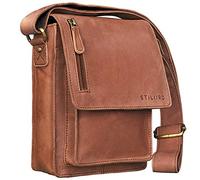 STILORD Herren-Umhängetasche braun - Kleine Vintage Schultertasche - 8,4 Zoll Messenger-Bag - Tablettasche aus echtem Büffel-Leder 'Finn'