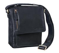STILORD Herren-Umhängetasche schwarz - Kleine Vintage Schultertasche - 8,4 Zoll Messenger-Bag - Tablettasche aus echtem Büffel-Leder 'Finn'
