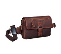 STILORD Ian Gürteltasche Leder Herren Damen Vintage Hüfttasche Leder Große Bauchtasche für Sport Reisen Festival 8,4 Zoll Tablets Echtleder Farbe:Valencia - braun