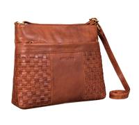 STILORD 'Ida' Geflochtene Damen Handtasche Leder Vintage Schultertasche für Frauen geflochtene Umhängetasche für Freizeit Ausgehen City Party Echtleder, Farbe:arona - braun